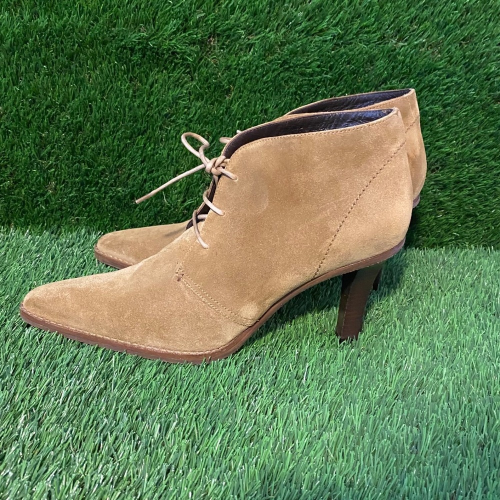 Coach Tan suede Booties Size 10B Women's Made In Italy